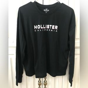 Hollister Black Logo Long-Sleeve Top